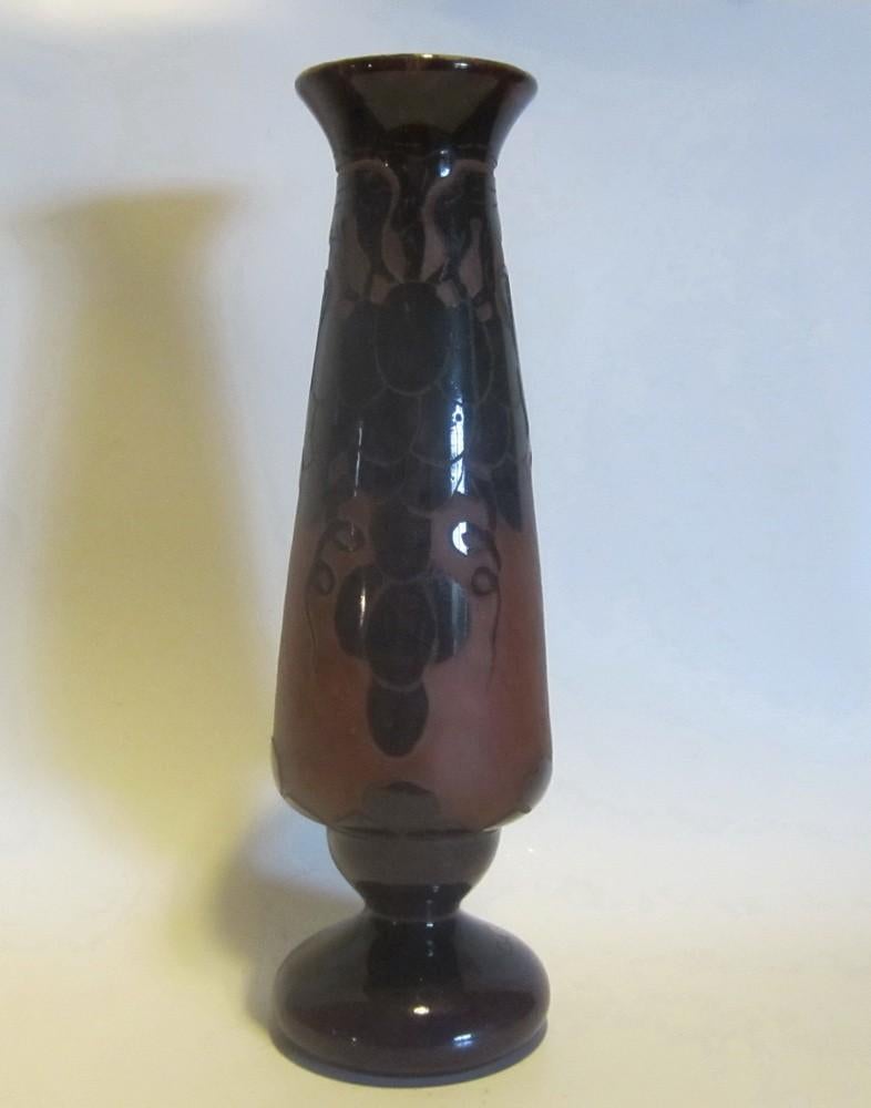 Vase Le Verre Français ancien Ch. Camée Schneider vers 1925, Antiquités & Art, Envoi