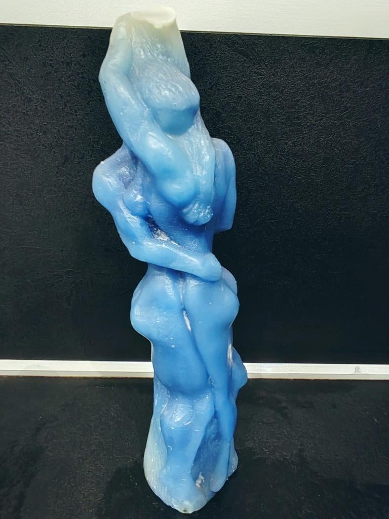 Nieuw naakt stel met blauwe kaars in een hoop, Huis en Inrichting, Ophalen of Verzenden