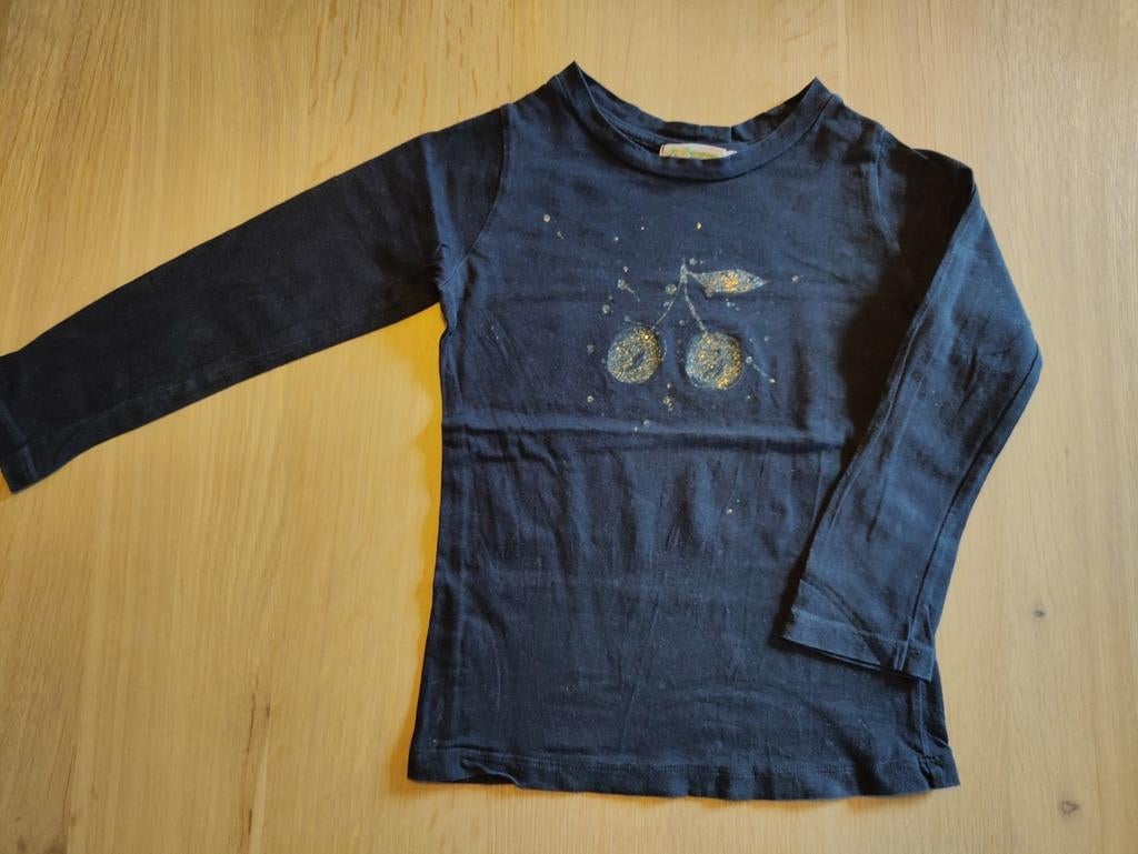 Zwarte longsleeve 104, Bonpoint, Gebruikt, Meisje, Ophalen of Verzenden