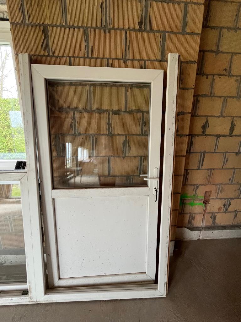 PVC deur + PVC raam, Doe-het-zelf en Bouw, Ophalen, Gevelraam of Ruit, Gebruikt, 80 tot 120 cm