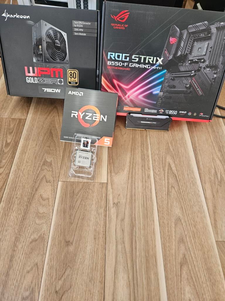 RYZEN 5600X - ASUS ROG B550-F GAMING - 8GB RAM - 750W, Enlèvement, AMD