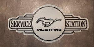 Ford Mustang Service zwaar metalen contour reclame bord, Verzamelen, Ophalen of Verzenden, Nieuw, Reclamebord