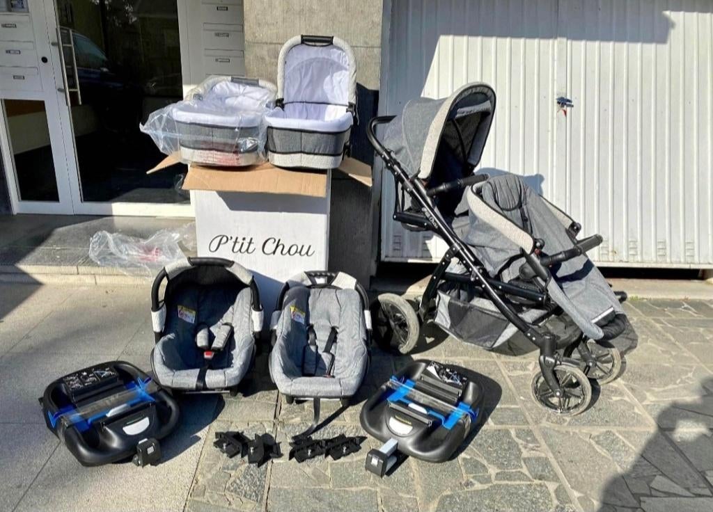 Poussette Jumeaux, Enlèvement, Utilisé, Poussette ou Buggy