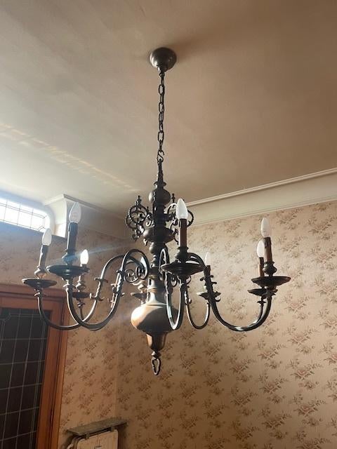 kroonluchter te koop, Ophalen, Zo goed als nieuw, Overige materialen, Klassiek