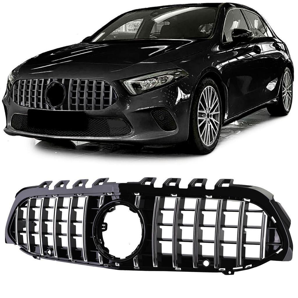Grill Zwart Chrome Voor MB A Klasse W177 V177 Geen Camera, Auto diversen, Tuning en Styling, Verzenden