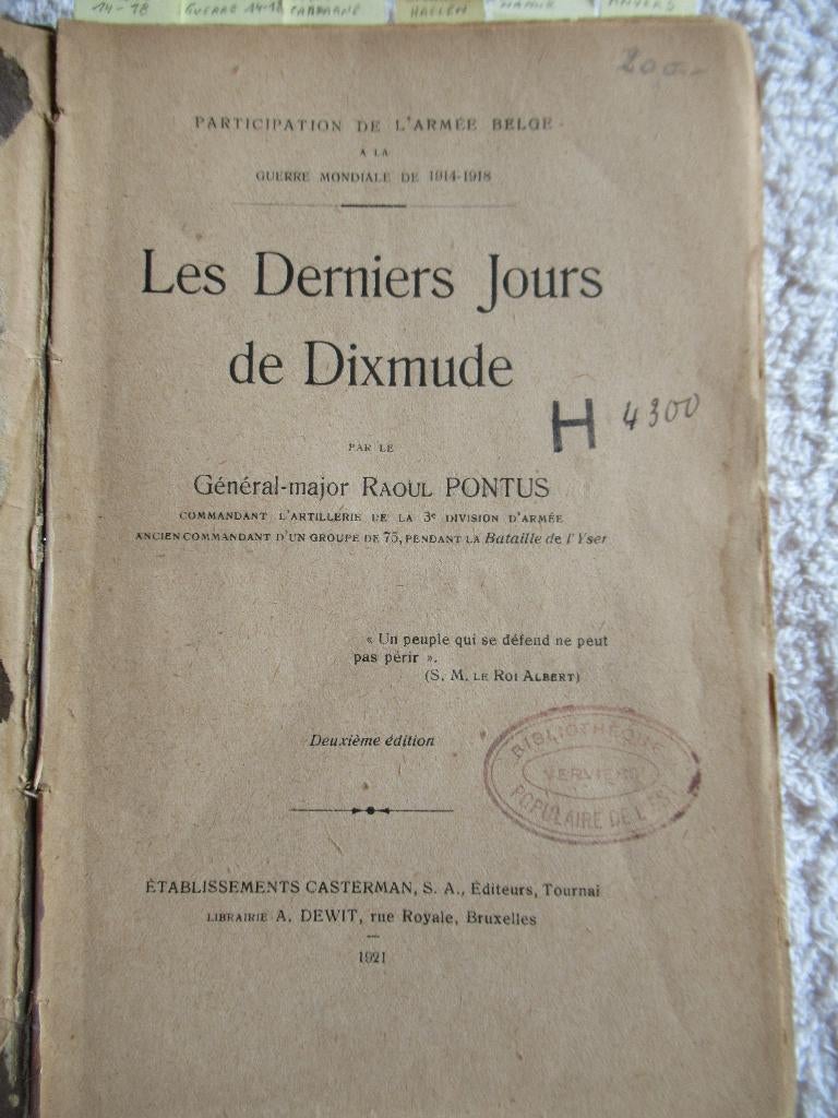 1914 Bataille de DIXMUDE, Collections, Enlèvement ou Envoi, Armée de terre, Autres types