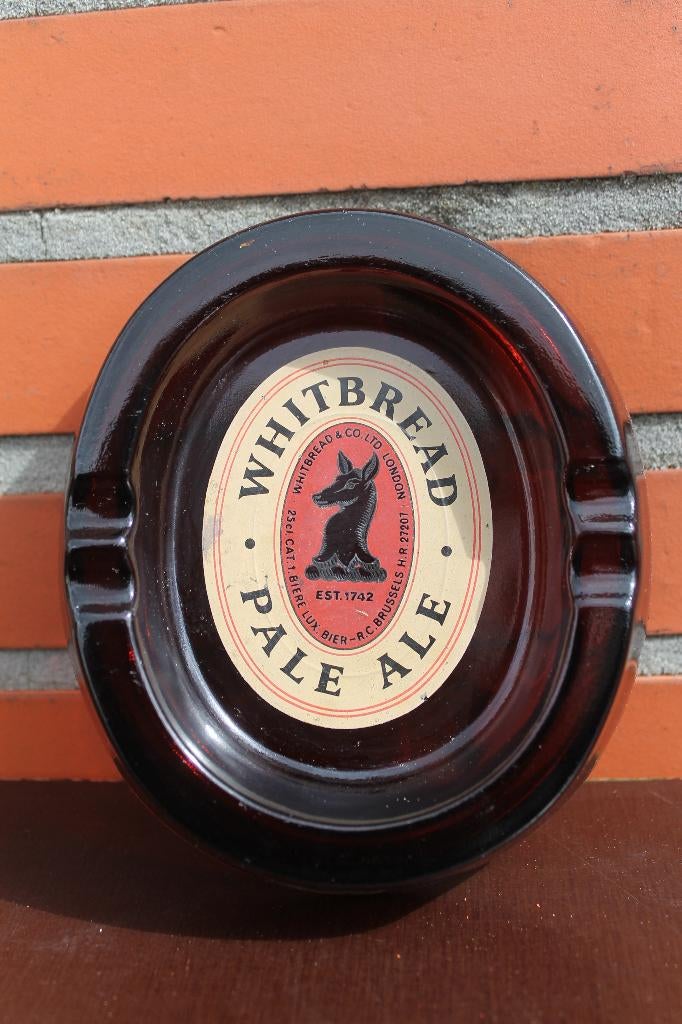 Cendrier Whitbread Pale-Ale en verre ocre, Bon état, Collections, Enlèvement ou Envoi, Comme neuf, Cendrier