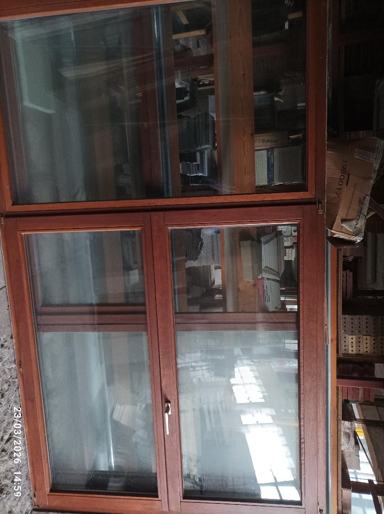 CHASSIS DE FENETRE EN MERANTI, Enlèvement, Comme neuf, Double vitrage