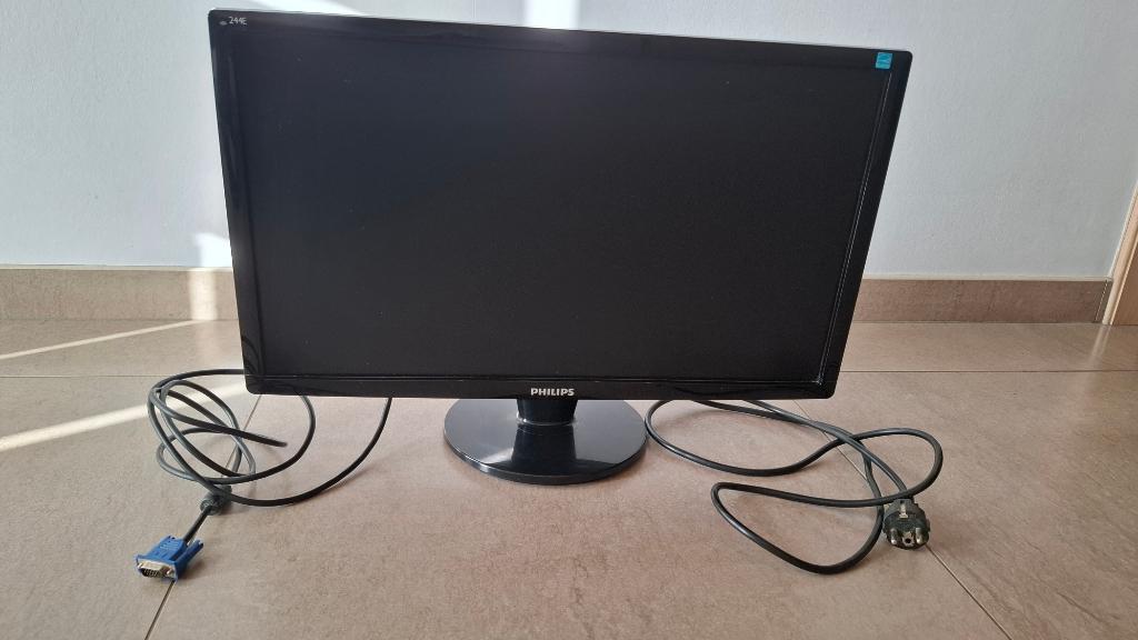 24 inch Full HD monitor - Philips MWE1244T, Informatique & Logiciels, 3 à 5 ms, Full HD, 60 Hz ou moins, Enlèvement