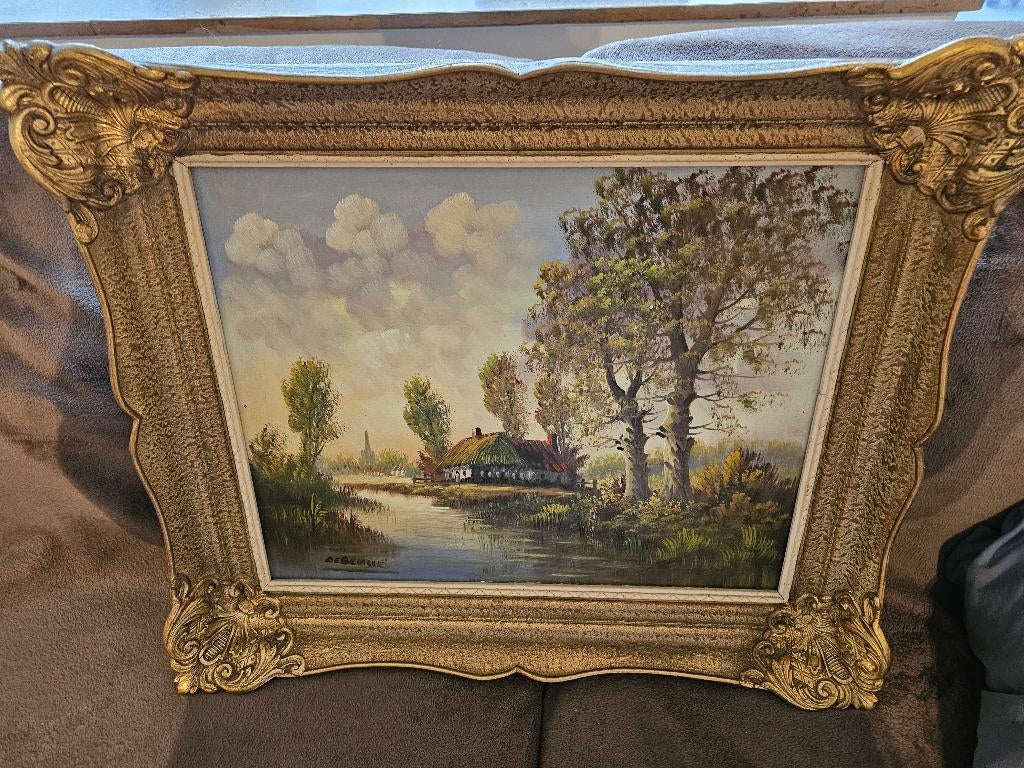 SUPERBE PETITE PEINTURE SIGNEE DEBELLARE, Antiquités & Art, Art | Peinture | Moderne, Enlèvement