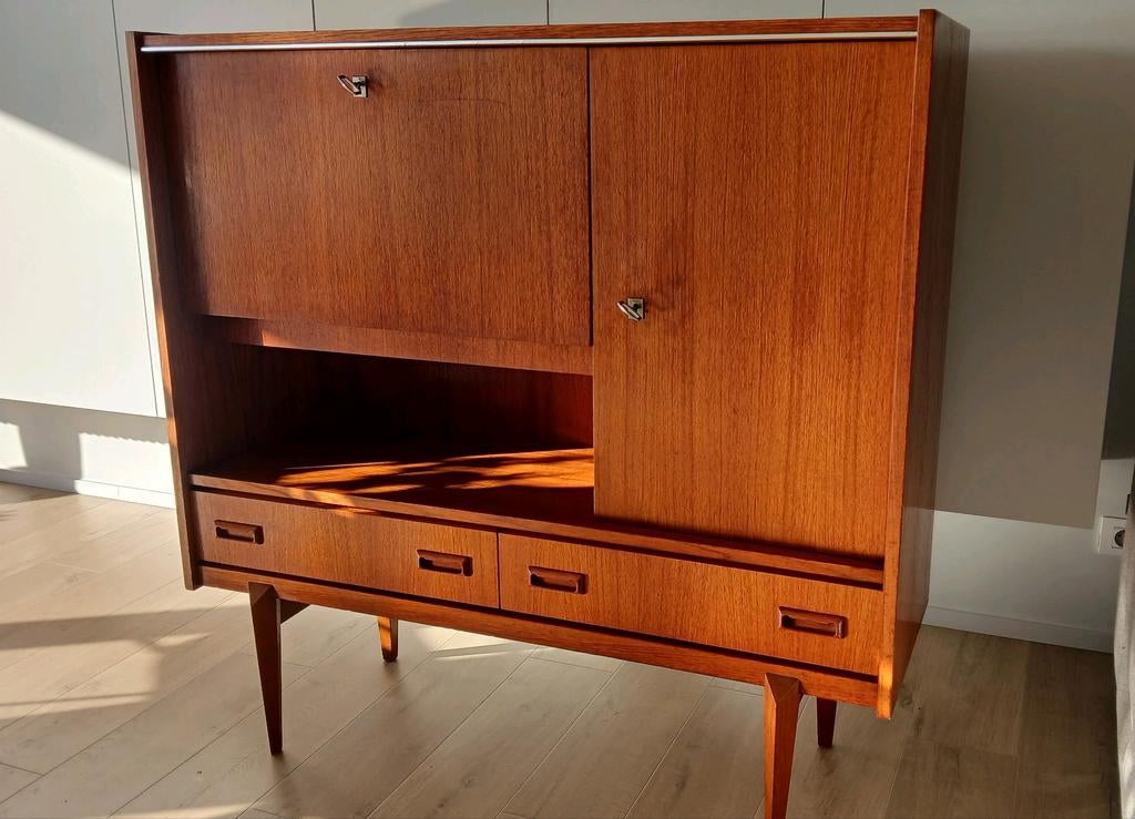 Vintage barkast, Maison & Meubles, Armoires | Secrétaires, Enlèvement