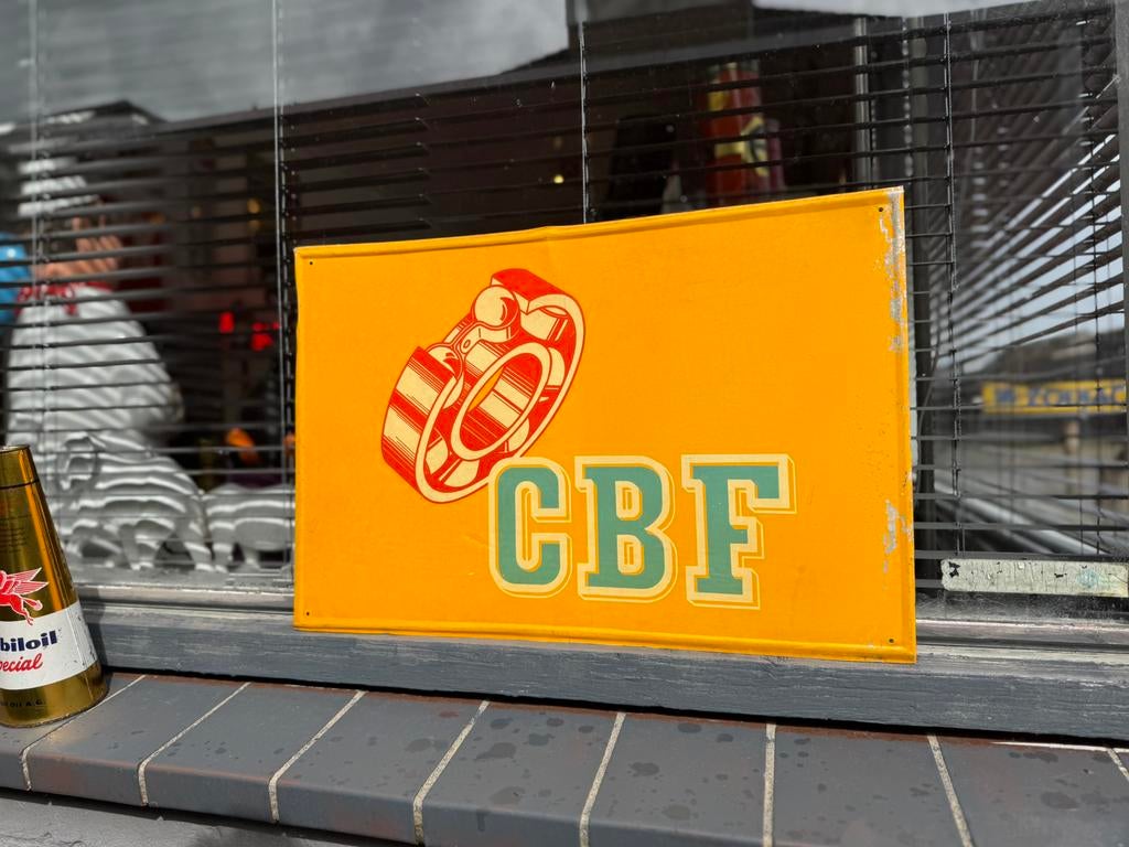 CBF Lagers oud reclamebord, Verzamelen, Ophalen of Verzenden, Gebruikt, Reclamebord