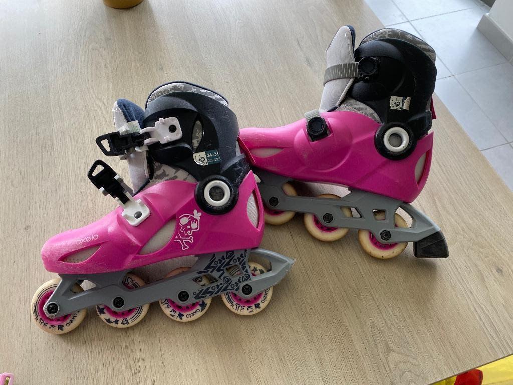 Skeelers voor meisjes incl.hand, elleboog en kniebeschermers, Sport en Fitness, Skeelers, Kinderen, Inline skates 4 wielen, Ophalen