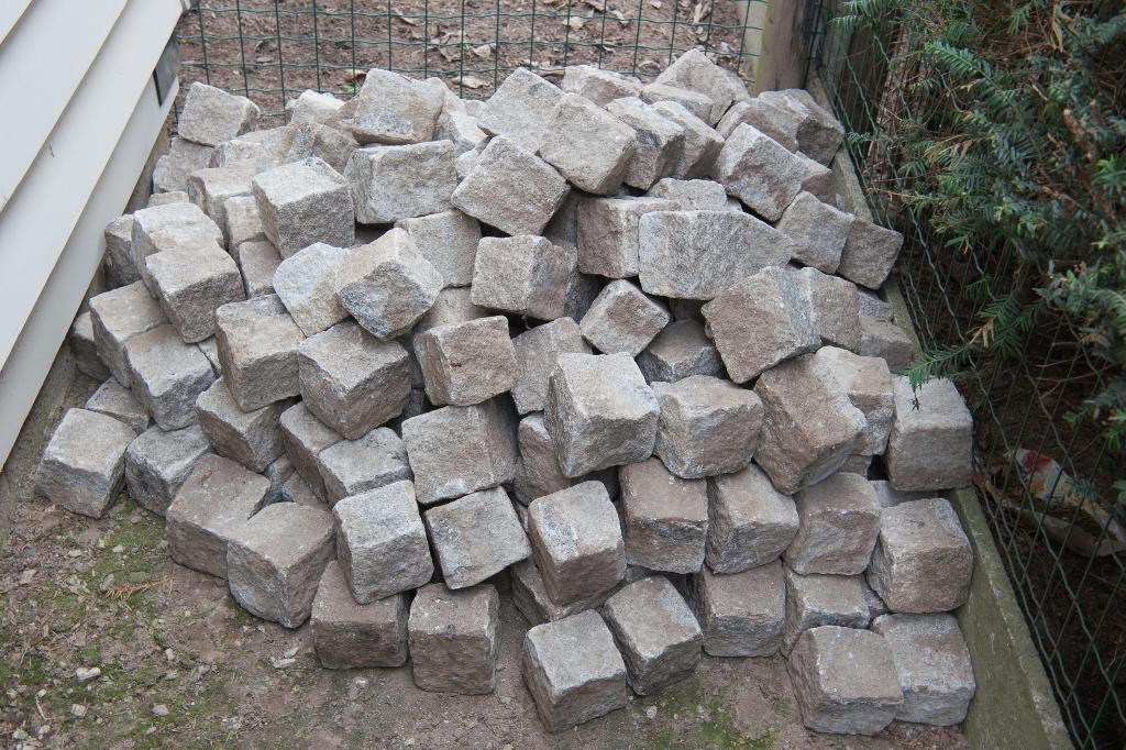 kasseien , kinderkopkes, Ophalen, Gebruikt, Grijs, Graniet