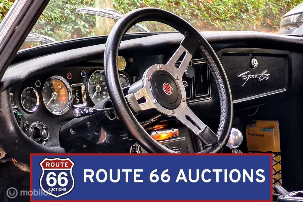 MG MGB GT Supercharged | 1976 | Route 66 Auctions, Zwart, Bedrijf, Handgeschakeld, Overige carrosserie