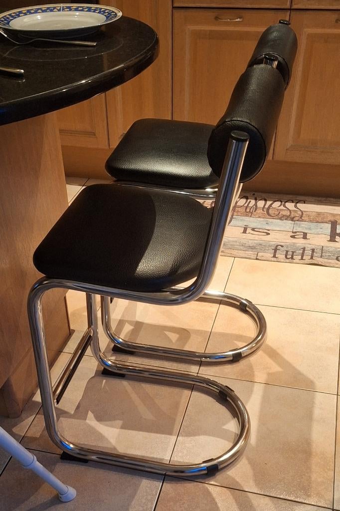 Tabouret de bar, Maison & Meubles, Tabourets de bar, Avec repose-pieds, Métal, 2 tabourets, Comme neuf