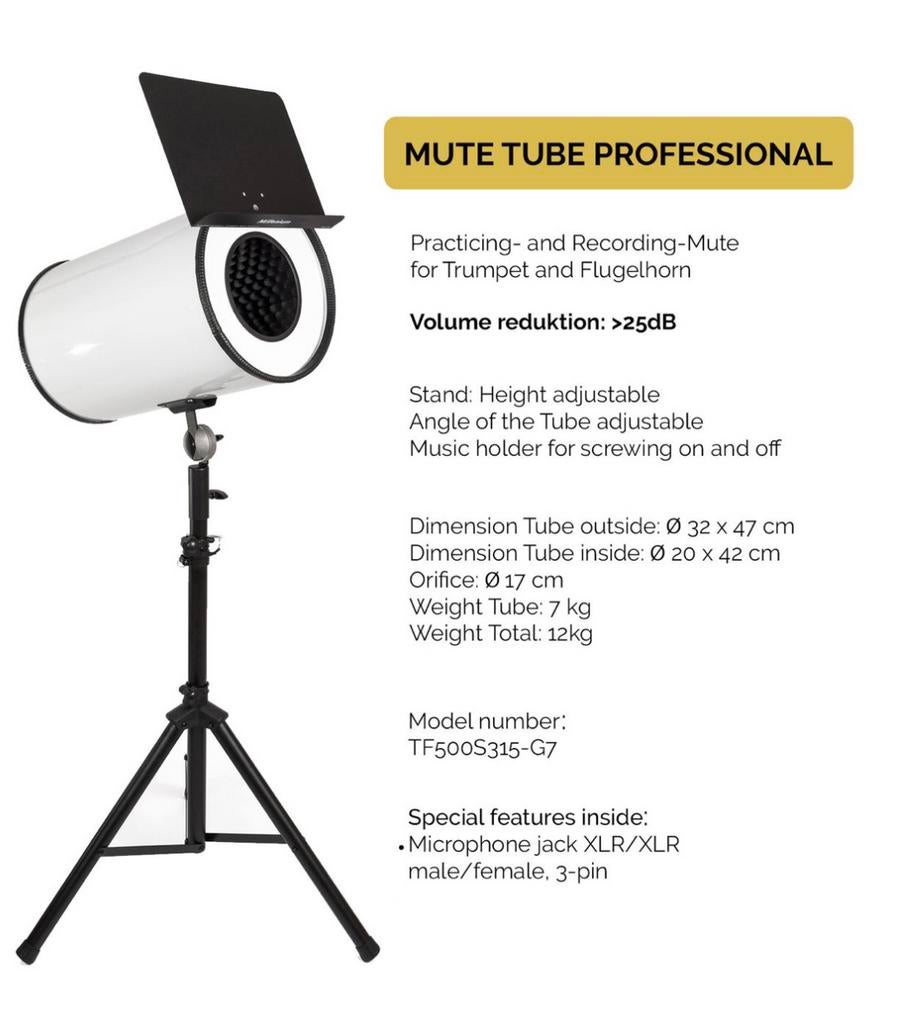 Millenium Mute Tube Professional - stil oefenen, Muziek en Instrumenten, Ophalen, Zo goed als nieuw, Trompet