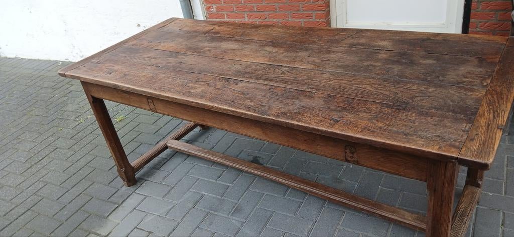 Antieke eiken tafel met 6 stoelen, Ophalen