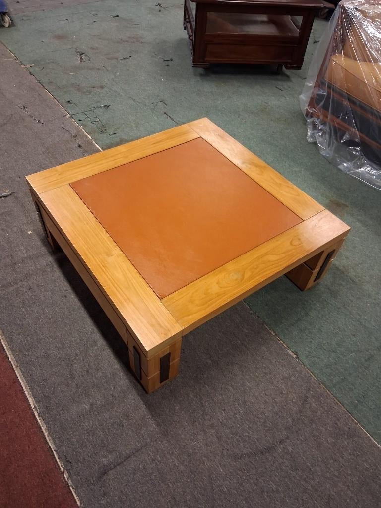 Salontafel Brutalistisch custom made massief eiken., Ophalen, Brutalist, 50 tot 100 cm, 50 tot 100 cm