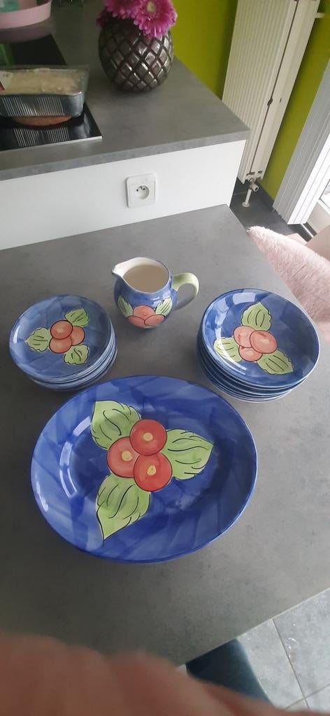 Handgeschilderd chinees aardewerk., Huis en Inrichting, Ophalen, Aardewerk, Bord(en)