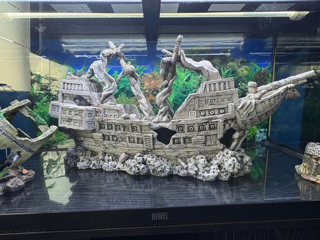 Groot aquarium schip, Dieren en Toebehoren, Vissen | Aquaria en Toebehoren, Ophalen, Zo goed als nieuw