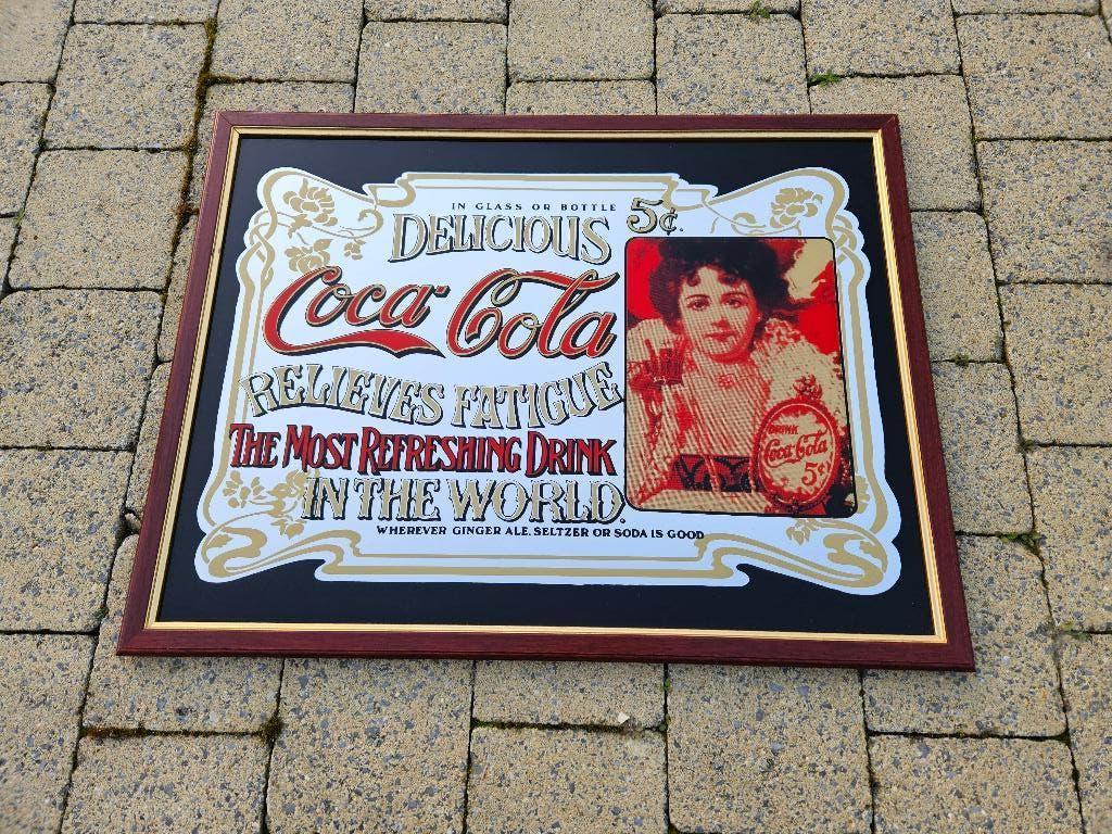 Vintage houten kader met spiegelglas, Verzamelen, Ophalen