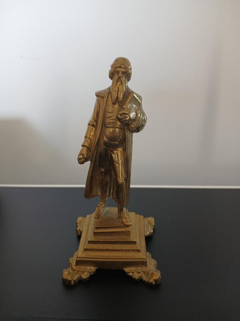 Bronzen beeld van een schrijver, Antiek en Kunst, Antiek | Brons en Koper, Ophalen of Verzenden, Brons