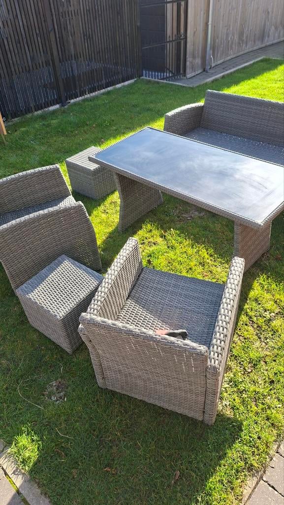 Set de jardin, Jardin & Terrasse, Ensembles de jardin, Salons de jardin, Rotin, Enlèvement