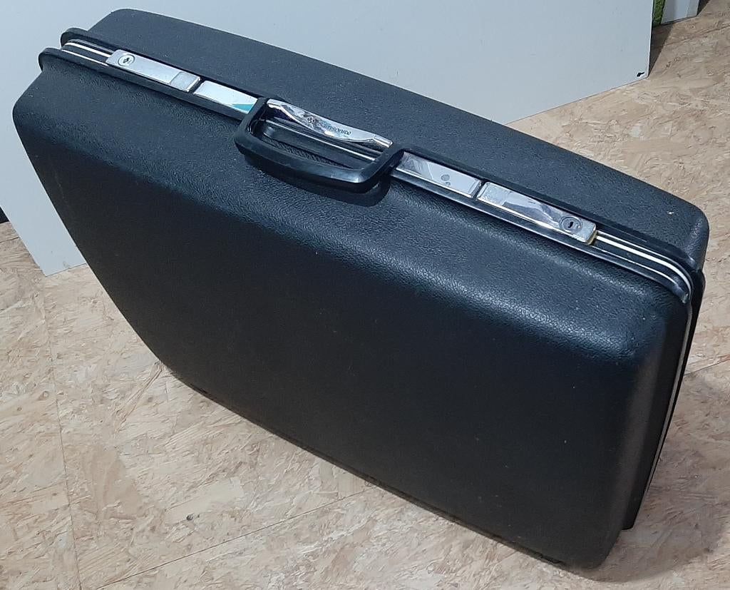 Vintage SAMSONITE koffer - zwart, Bijoux, Sacs & Beauté, Valises, Plastique dur, Enlèvement, Utilisé, 60 à 70 cm