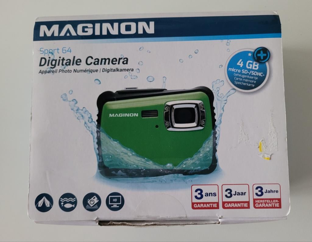 Maginon digitale camera, waterdicht tot 3m, Audio, Tv en Foto, Fotocamera's Digitaal, Nieuw, Ophalen of Verzenden