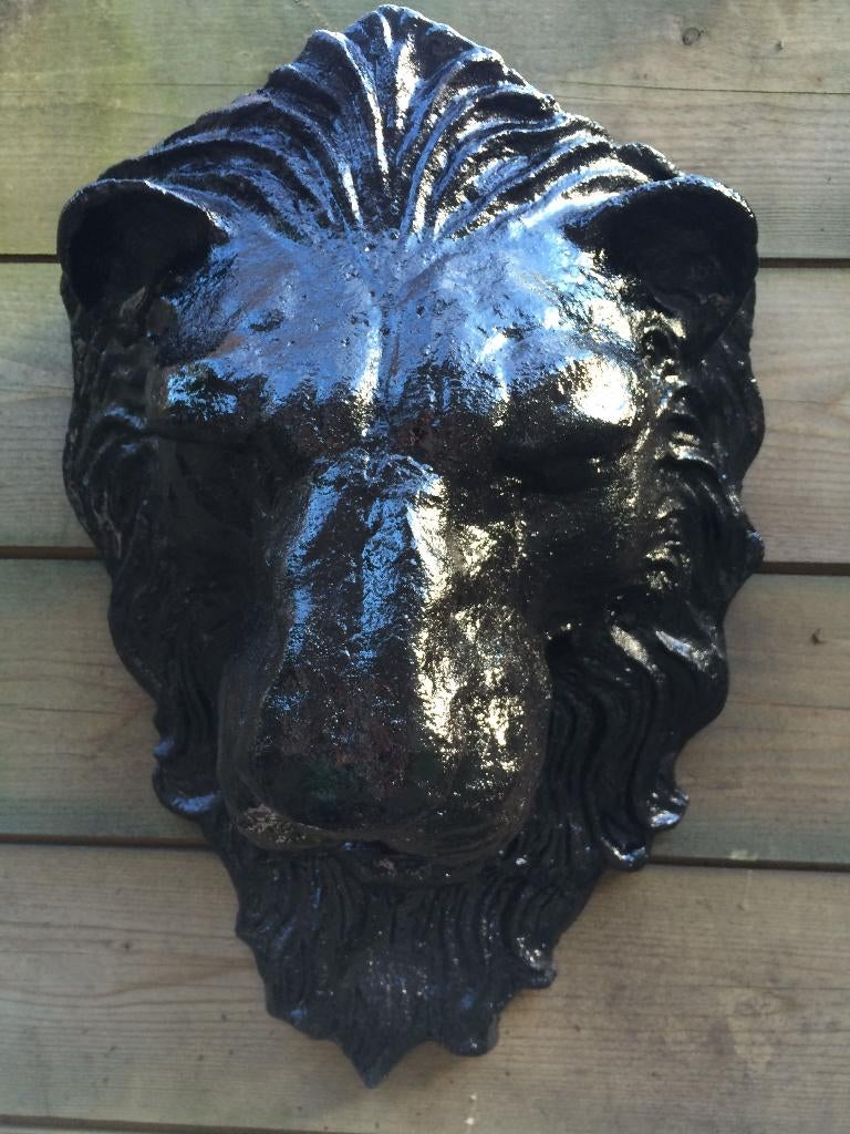 Fontaine murale, bec d'eau - lion, fonte, noir, Jardin & Terrasse, Enlèvement ou Envoi, Fonte, Fontaine
