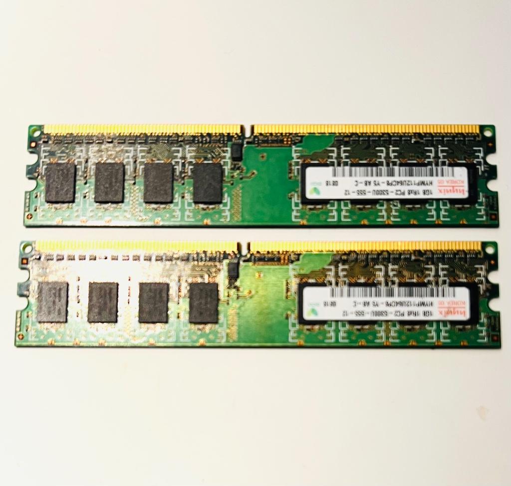 RAM geheugen 1 Gb (2x) DDR2, 1 GB of minder, Ophalen of Verzenden, Zo goed als nieuw, DDR2