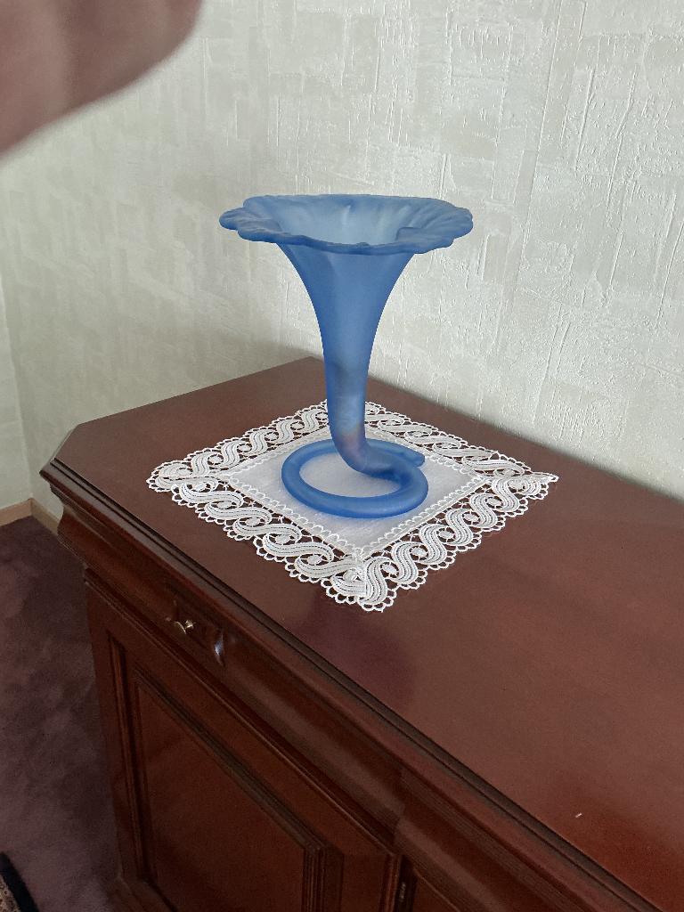 Blauwe vaas, Ophalen, Blauw, Minder dan 50 cm, Glas