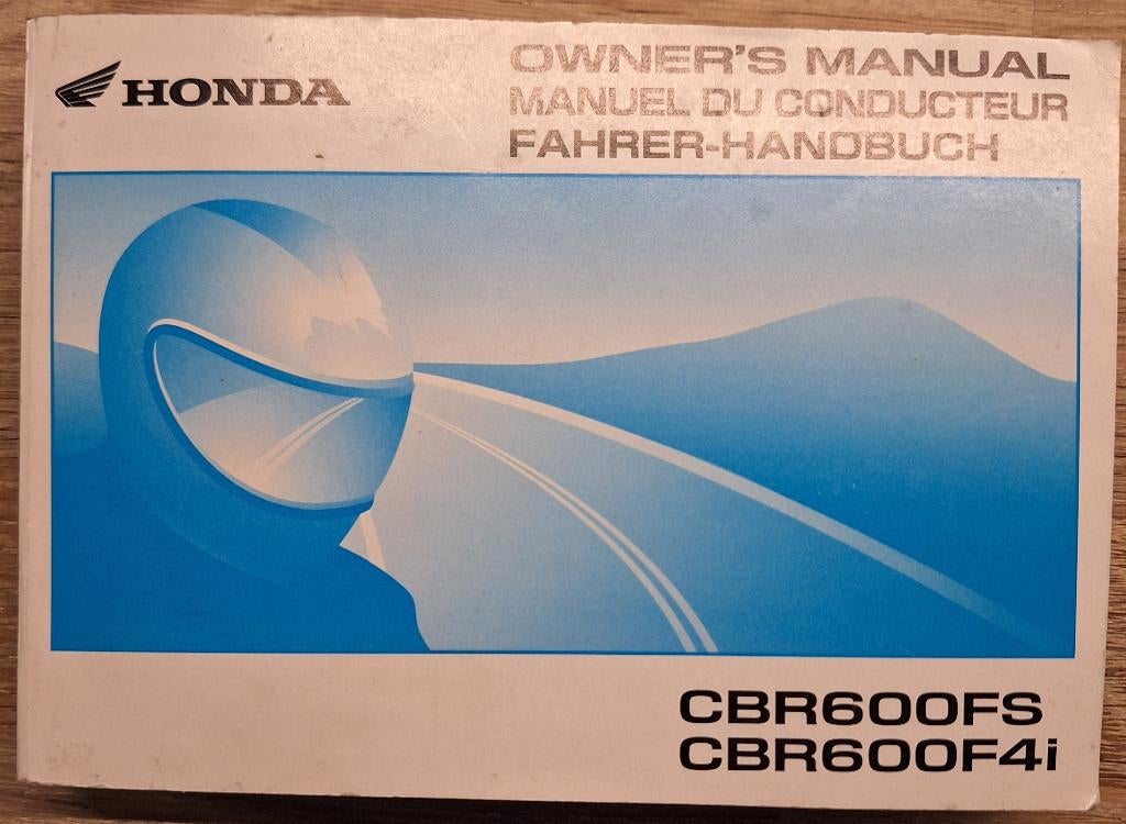 Manuel d'utilisation d'origine de la Honda CBR600F4i/FS, Envoi, Honda