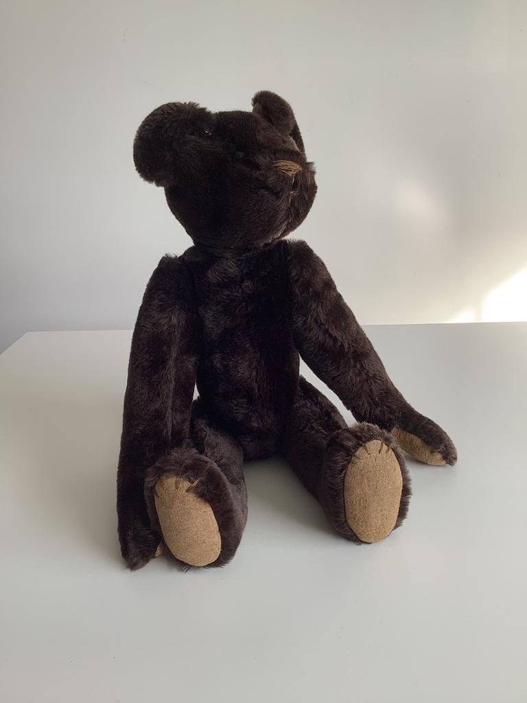 Magnifique grand ours en peluche marron foncé, Enlèvement ou Envoi, Comme neuf, Ours en tissus