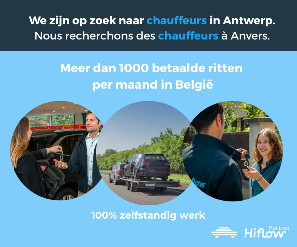 Opportunité pour chauffeur avec Porte-Véhicule /Anvers, Freelance ou Intérim