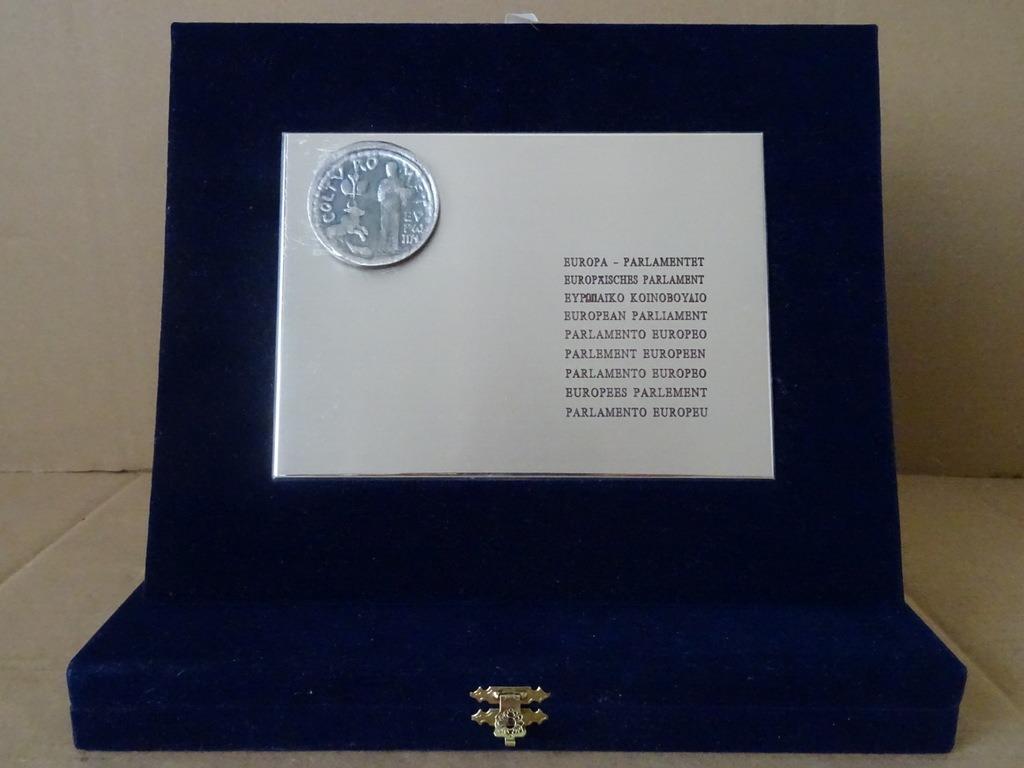 Zilveren penning Europees Parlement penning erepenning munt, Postzegels en Munten, Ophalen of Verzenden, Zilver