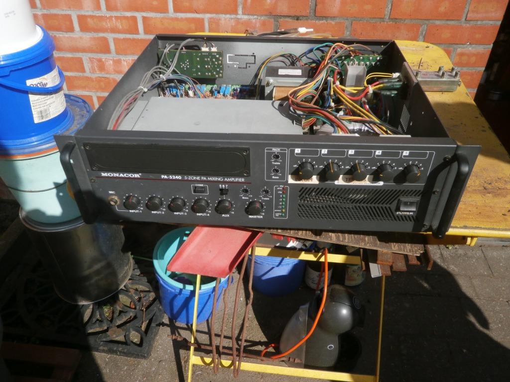 versterker monacor PA-5240, Audio, Tv en Foto, Versterkers en Ontvangers, Gebruikt, Overige merken, Ophalen