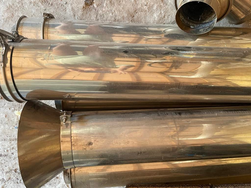 Tubulure du tuyau d'échappement des fumées, Bricolage & Construction, Inox, 4 à 6 mètres, Enlèvement, Évacuation