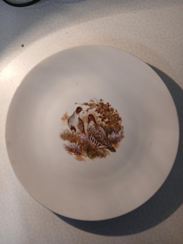 Bord jacht, wild patrijzen, Antiek en Kunst, Antiek | Servies los, Ophalen of Verzenden