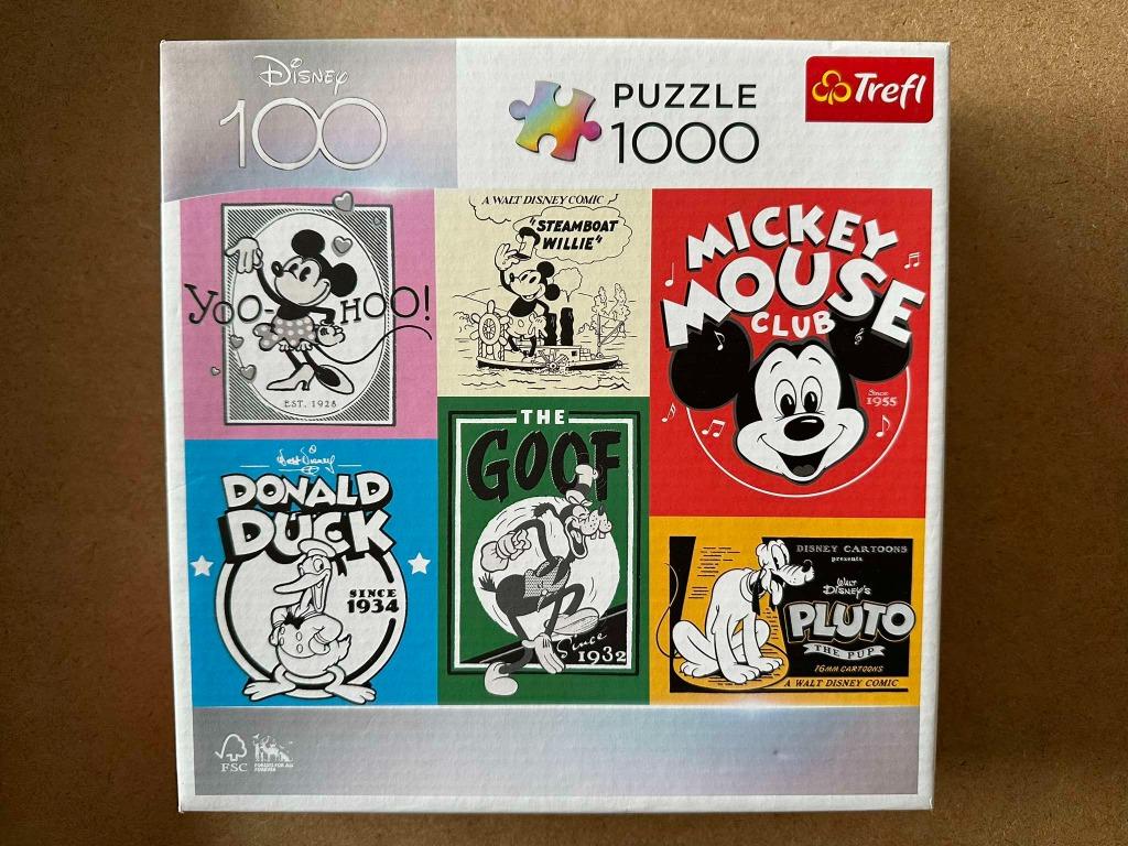 Puzzel Trefl “Disney 100” 1000 stukjes, Hobby en Vrije tijd, Ophalen of Verzenden, 500 t/m 1500 stukjes, Zo goed als nieuw, Legpuzzel