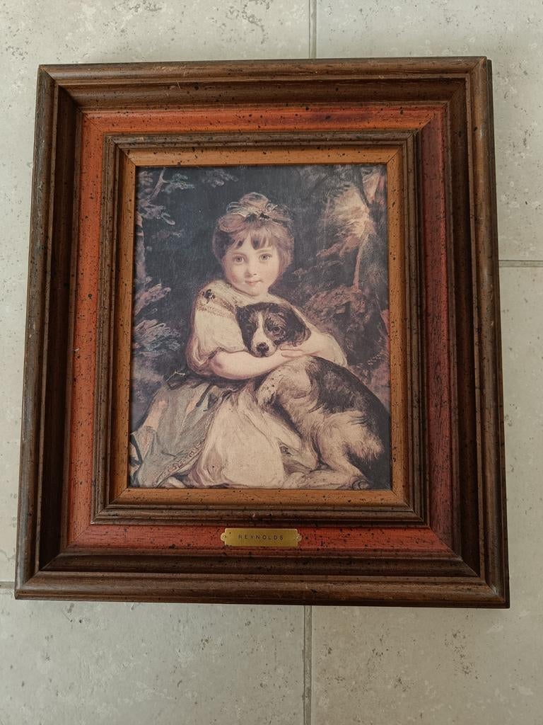 Schilderij  kader is 34cm op 39 cm, Antiquités & Art, Enlèvement ou Envoi