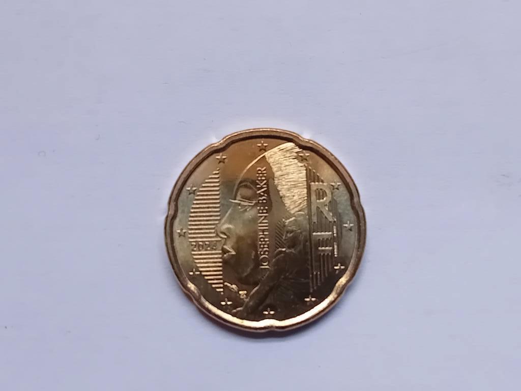 Pièce de 20 centimes Josephine Baker année 2024, Enlèvement ou Envoi, France, 20 centimes, Monnaie en vrac