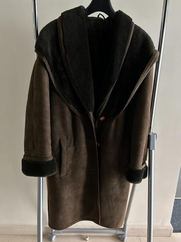 Daim ( Nubuck ) Mantel, Enlèvement ou Envoi, Porté, Taille 42/44 (L), Brun