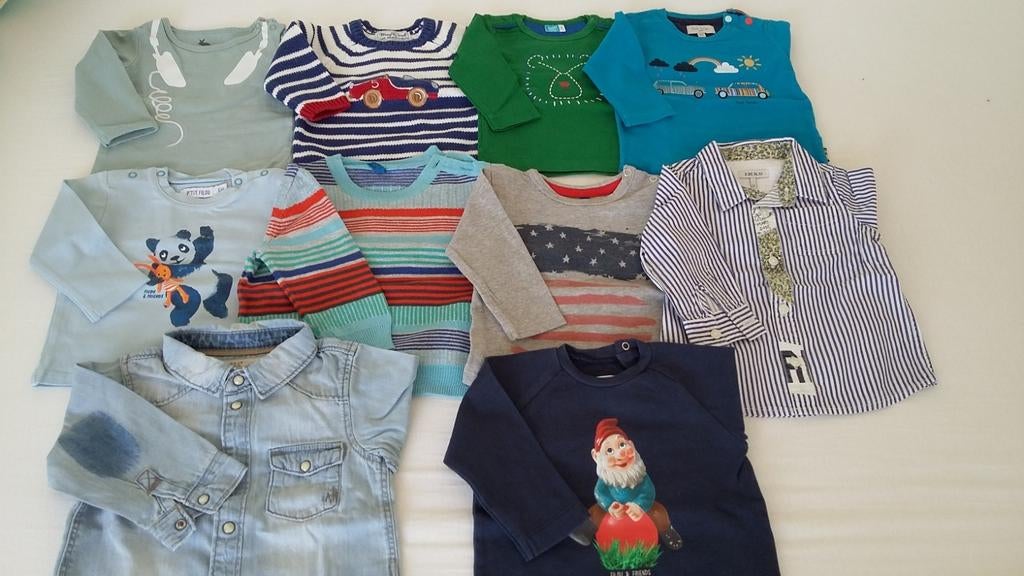Pakket merkbabykleding jongen, +/- maat 68., Enlèvement, Comme neuf, Taille 68