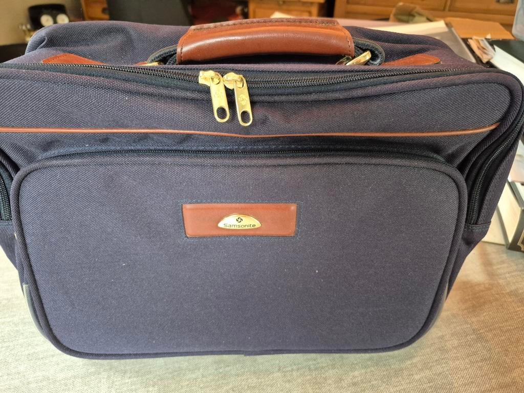 Samsonite, laptoptas, blauw, Ophalen, Gebruikt, Aktetas