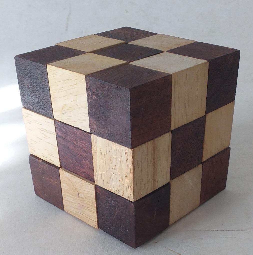 puzzle casse-tête: cube en bois / serpent, Enlèvement ou Envoi
