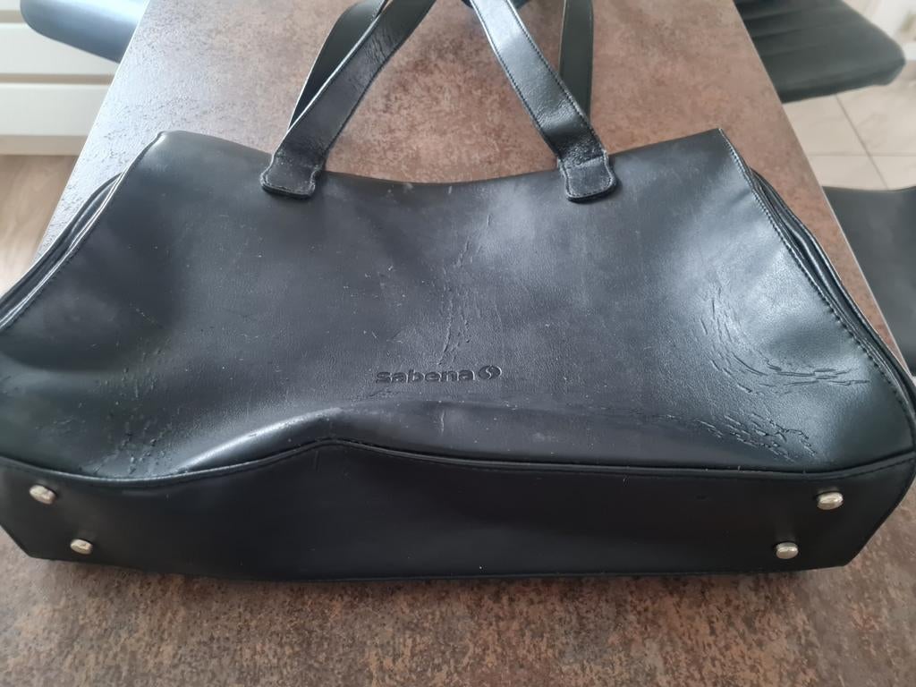 SABENA crew handtas in leder, Bijoux, Sacs & Beauté, Enlèvement ou Envoi, Utilisé