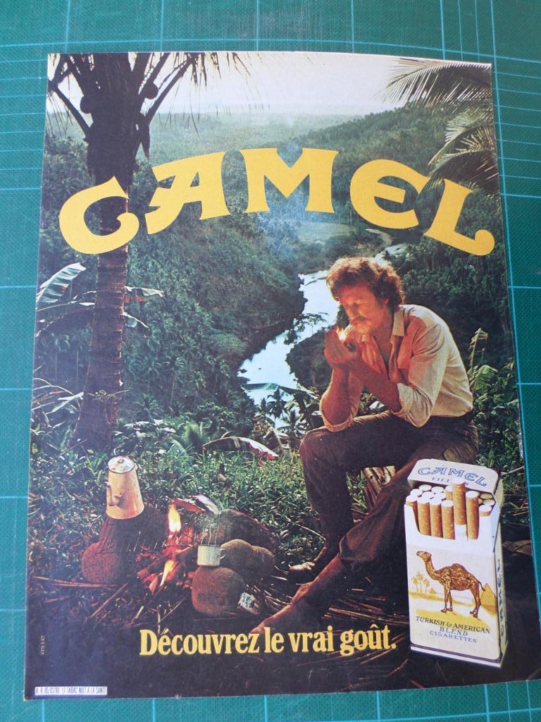 Camel cigarettes - publicité papier - 1981, Collections, Enlèvement ou Envoi, Utilisé, Autres types