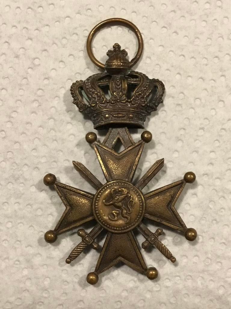 Médaille militaire belge croix de guerre 1914-1918, Enlèvement ou Envoi, Bronze